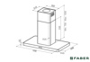 Εικόνα από Απορροφητήρας Faber T-Light Isola X A100  Inox Οροφής 100cm