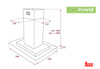 Εικόνα από Απορροφητήρας Teka DG3 985 Island Ecopower Νησίδας 90cm Inox F.811