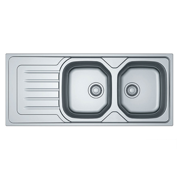 Εικόνα από Νεροχύτης Franke New Value (Onda Line) OLL 621 (116x50) Σαγρέ Inox 3011551022