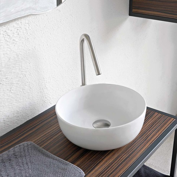 Εικόνα από Νιπτήρας Μπάνιου Scarabeo Glam 1807-301 Ø39cm Λευκό Ματ