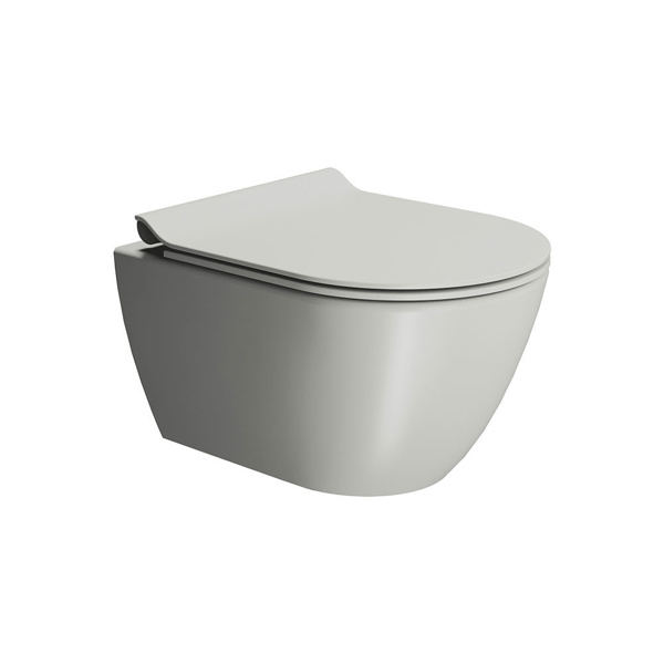 Εικόνα από Λεκάνη Κρεμαστή GSI Pura Swirl 881600SC-450 50cm Cenere Με Slim Soft Close Κάλυμμα