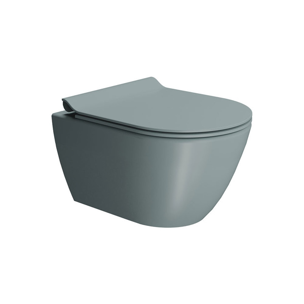 Εικόνα από Λεκάνη Κρεμαστή GSI Pura Swirl 881600SC-920 50cm Ghiaccio Με Slim Soft Close Κάλυμμα