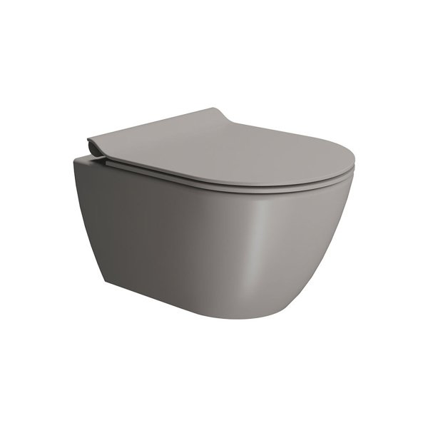 Εικόνα από Λεκάνη Κρεμαστή GSI Pura Swirl 881600SC-440 50cm Tortora Με Slim Soft Close Κάλυμμα