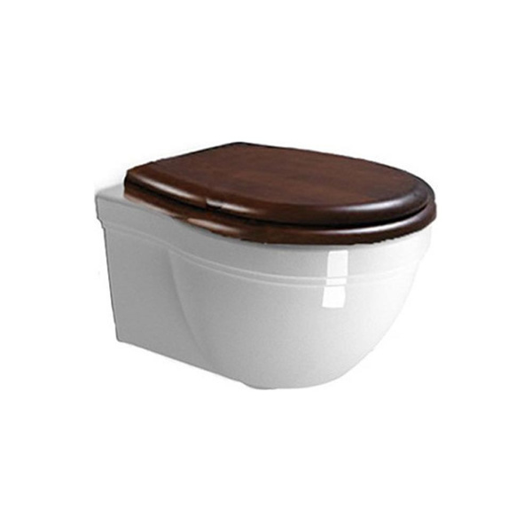 Εικόνα από Λεκάνη Κρεμαστή GSI Classic 871200W 55cm Με Ξύλινο Μασίφ Κάλυμμα