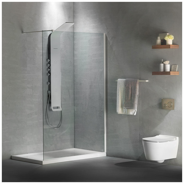 Εικόνα από Διαχωριστικό Ντους Devon Iwis Walk-in IW100C-300 White Matt 97-99cm