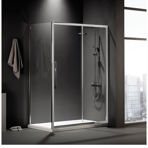 Εικόνα από Καμπίνα Ντουσιέρας Devon Flow Slider 1+1 SLF150C-100 147-151cm Clean Glass