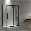 Εικόνα από Καμπίνα Ντουσιέρας Devon Flow Slider 1+1 SLF150C-400 147-151cm Black Matt Clean Glass