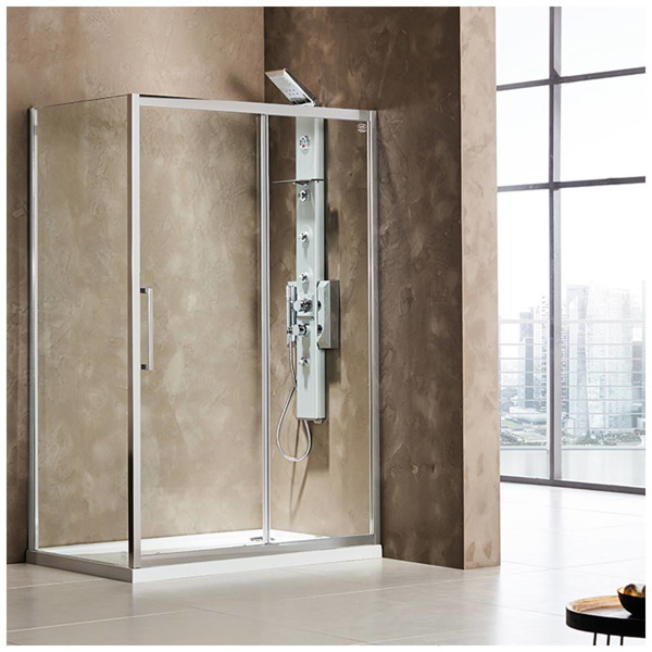 Εικόνα από Καμπίνα Ντουσιέρας Devon Primus Plus Slider 1+1 SLT130C-100 127-131cm Clean Glass