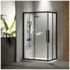 Εικόνα από Καμπίνα Ντουσιέρας Devon Flow Corner Entry  CF90C-400 90x90cm Black Matt Clean Glass