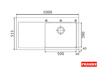 Εικόνα από Νεροχύτης Franke New Mythos MTG 611 (100x51,5) Polar White Ποδιά Δεξιά 3140070242