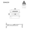 Εικόνα από Κεφαλή Εντοιχισμού Οροφής 3 Ροών Με Χρωματοθεραπεία 50x50cm Almar Wire - Twist Temotion E044259-400 Black Matt