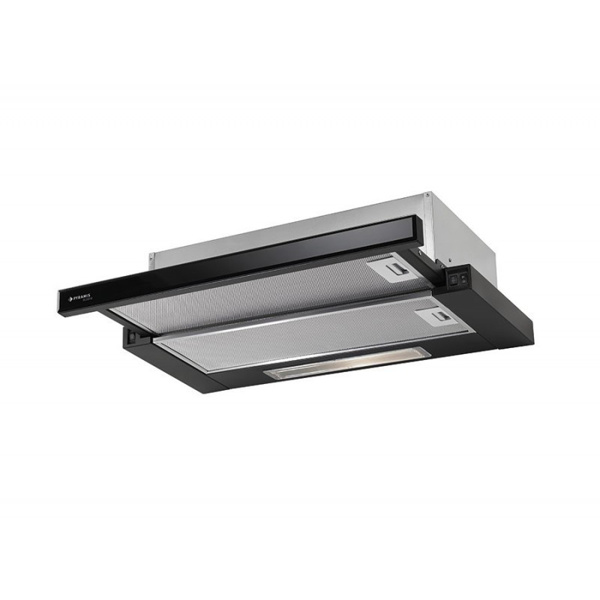 Εικόνα από Απορροφητήρας Pyramis Ecoline Συρόμενος 60cm Μαύρος Με Γυαλί 065032801