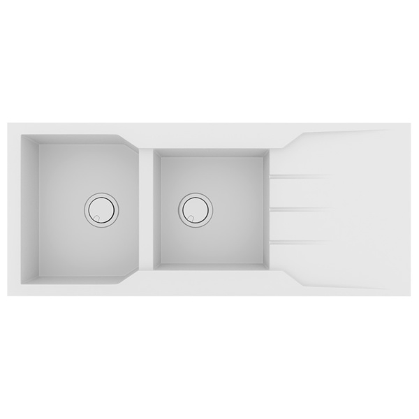 Εικόνα από Νεροχύτης Sanitec Ultra Granite 801 (116x50) Bianco