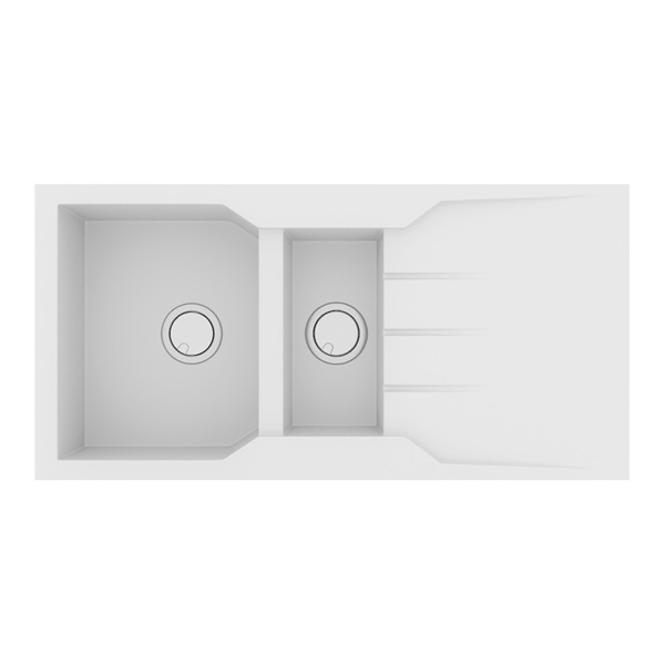 Εικόνα από Νεροχύτης Sanitec Ultra Granite 802 (100x50) Bianco