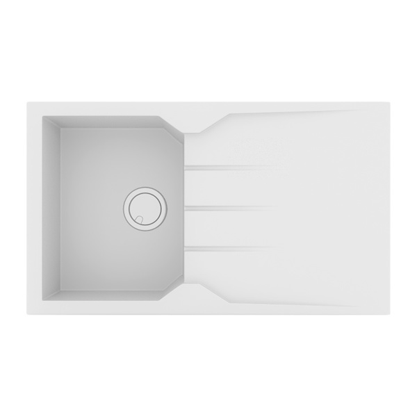 Εικόνα από Νεροχύτης Sanitec Ultra Granite 805 (86x50) Bianco