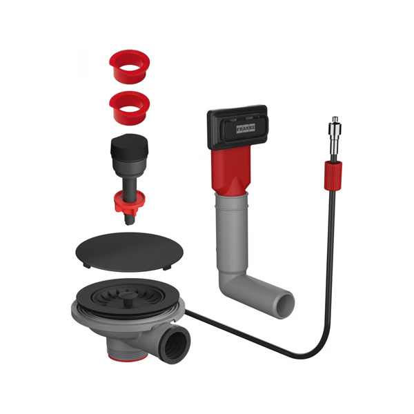 Εικόνα από Σετ Αυτόμaτης βαλβίδας Υπερχείλισης Για Maris Bowl Μονό Matte Black 112.0658.446