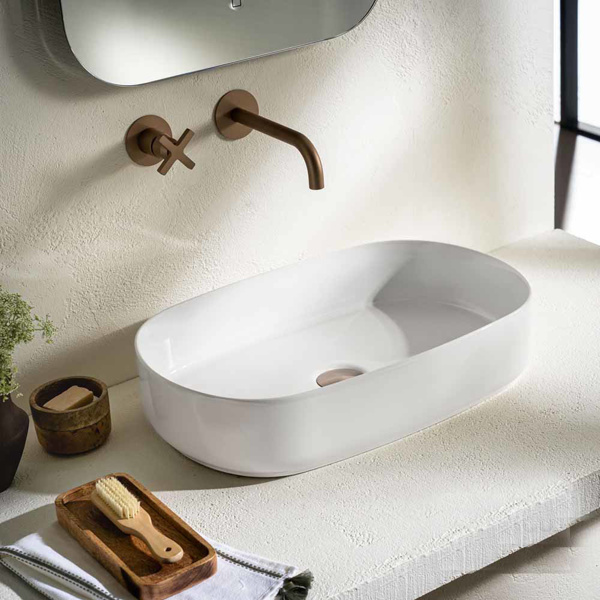 Εικόνα από Νιπτήρας Μπάνιου Bianco Ceramica Uma 31055-300 55x36cm