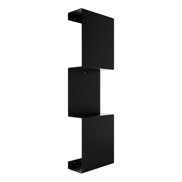 Εικόνα από Ράφι Κλειστό Τριπλό Verdi Strantza (23x10,3x77Υ cm) Black Matt 7230805