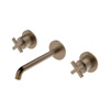 Εικόνα από Μπαταρία Νιπτήρος Εντοιχισμού 3 Οπών La Torre Elle Cross 38118-221 Antique Brass