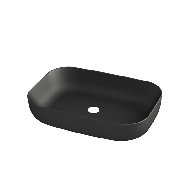 Εικόνα από Νιπτήρας Μπάνιου Orabella Metamorfosis 42600 60x42cm Επικαθήμενος 60104  Μαύρο Ματ