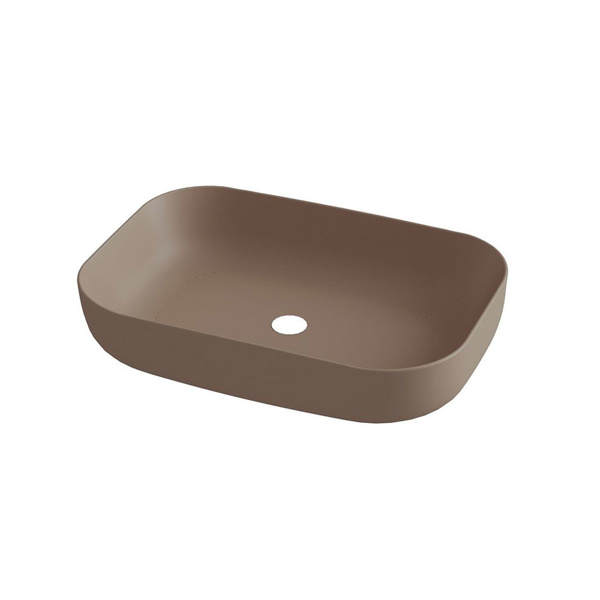 Εικόνα από Νιπτήρας Μπάνιου Orabella Metamorfosis 42600 60x42cm Επικαθήμενος 60107 Καφέ Ματ