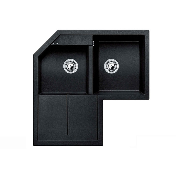 Εικόνα από Γωνιακός Νεροχύτης Blanco Metra 9 E Silgranit 83x83cm Black 525938