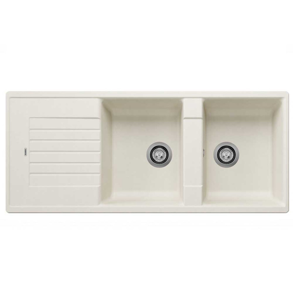 Εικόνα από Νεροχύτης Blanco Zia 8 S Silgranit 116x50cm Soft White 527209