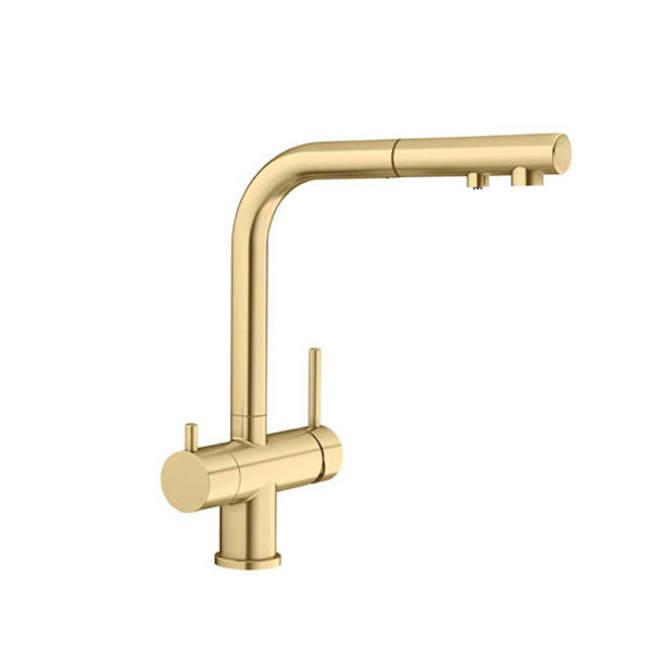 Εικόνα από Μπαταρία Κουζίνας Φιλτραρίσματος Νερού Blanco Fontas-S II Ντους 526694 Satin Gold