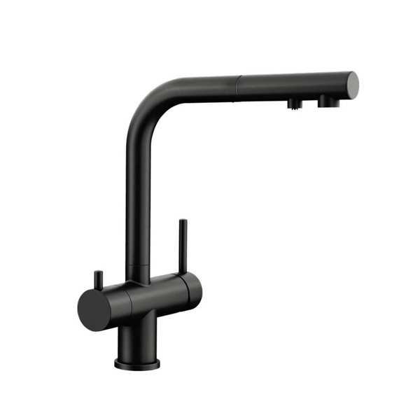 Εικόνα από Μπαταρία Κουζίνας Φιλτραρίσματος Νερού Blanco Fontas-S II Ντους 526672 Black Matt