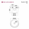 Εικόνα από Νιπτήρας Μπάνιου Scarabeo Bucket 8801-300 Ø30xH22,5cm
