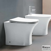 Εικόνα από Λεκάνη Bianco Ceramica Delia DL 130 Rimless Υψηλής Πίεσης Back To Wall DL13000SC-300 52cm Με Slim Soft Close Κάλυμμα