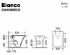 Εικόνα από Λεκάνη Bianco Ceramica Delia DL 130 Rimless Υψηλής Πίεσης Back To Wall DL13000SC-300 52cm Με Slim Soft Close Κάλυμμα
