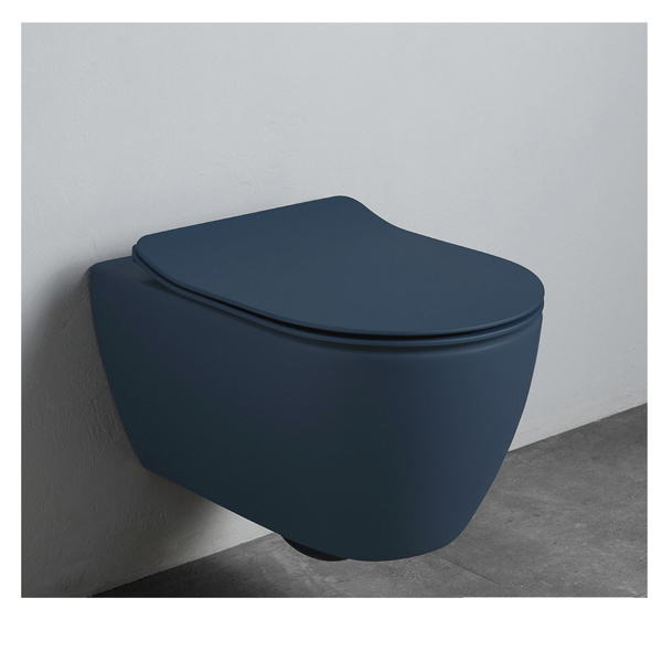 Εικόνα από Λεκάνη Κρεμαστή Scarabeo Moon Clean Flush 552000SC-600 Rimless 50,5cm Ocean Με Slim Soft Close Κάλυμμα