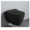 Εικόνα από Λεκάνη Κρεμαστή Scarabeo Moon Clean Flush 552000SC-401 Rimless 50,5cm Black Matt Με Slim Soft Close Κάλυμμα