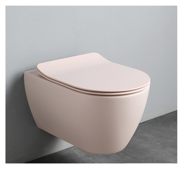 Εικόνα από Λεκάνη Κρεμαστή Scarabeo Moon Clean Flush 552000SC-810 Rimless 50,5cm Antique Pink Με Slim Soft Close Κάλυμμα