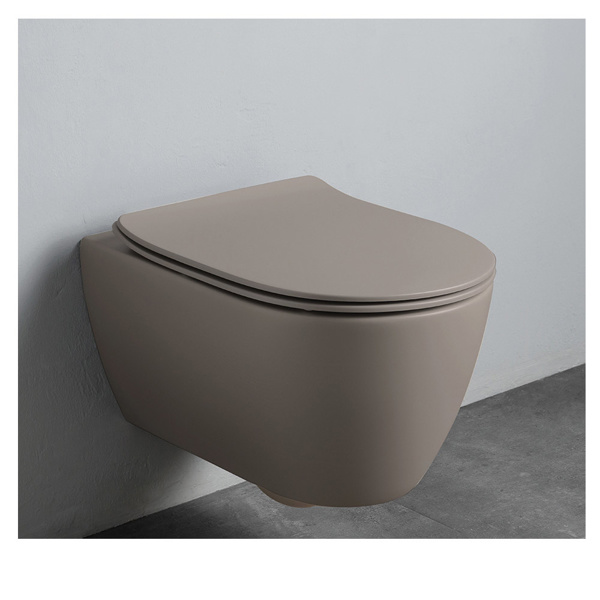 Εικόνα από Λεκάνη Κρεμαστή Scarabeo Moon Clean Flush 552000SC-510 Rimless 50,5cm Sand Με Slim Soft Close Κάλυμμα