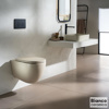 Εικόνα από Λεκάνη Κρεμαστή Bianco Ceramica Lenta 381600C-311 53cm Με Slim Soft Close Κάλυμμα Ivory Matt