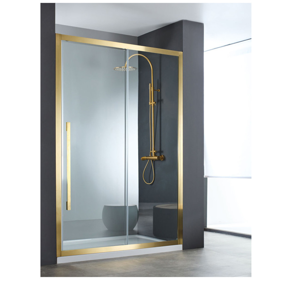 Εικόνα από Καμπίνα Ντουσιέρας Devon Noxx Slider 1+1 SLN160C-211 157-159cm Clean Glass Gold Brushed PVD