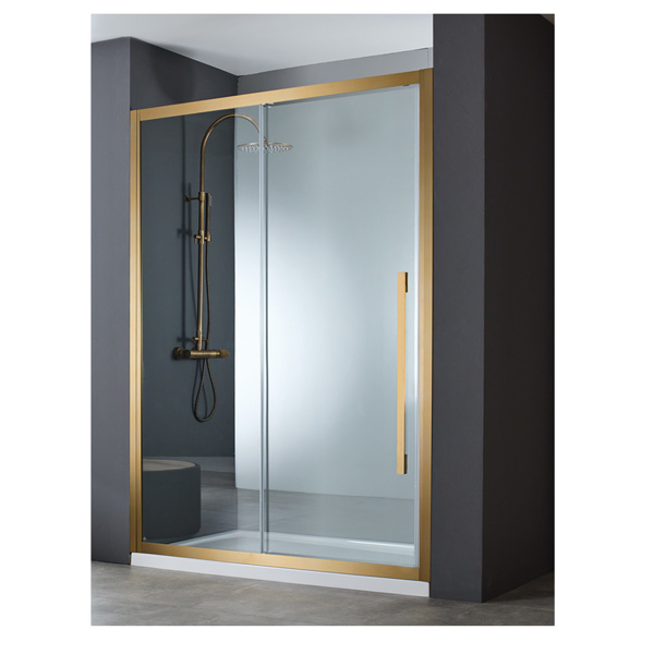 Εικόνα από Καμπίνα Ντουσιέρας Devon Noxx Slider 1+1 SLN120C-221 117-119cm Clean Glass Bronze Brushed PVD