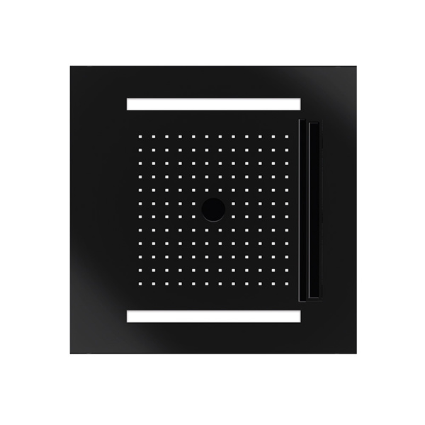 Εικόνα από Κεφαλή Εντοιχισμού Οροφής 3 Ροών Με Χρωματοθεραπεία 50x50cm Almar Wire - Twist Temotion E044302-400 Black Matt