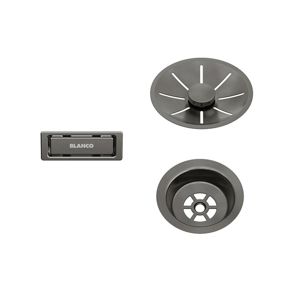 Εικόνα από Σετ Βαλβίδα Infino Με Υπερχείλιση Blanco Satin Dark Steel 206900